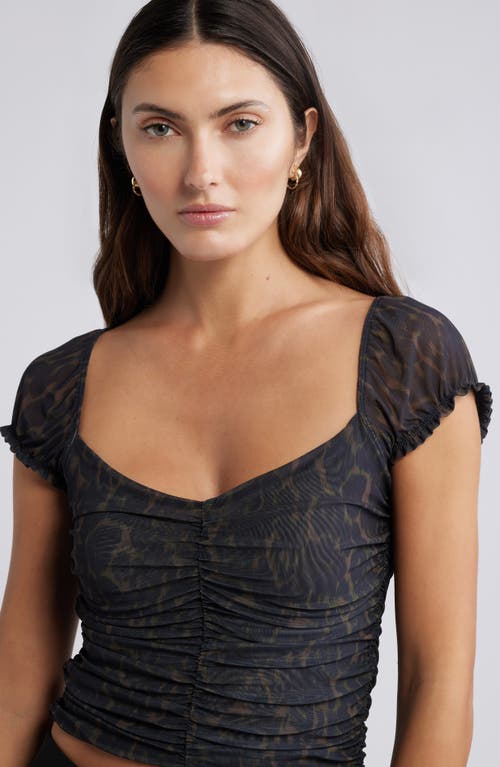 OPEN EDIT OPEN EDIT MESH RUCHED TOP