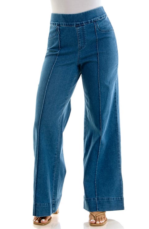 Pull-On Wide Leg Jeans
