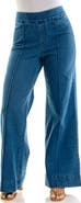 Nina Leonard Pull-On Wide Leg Jeans