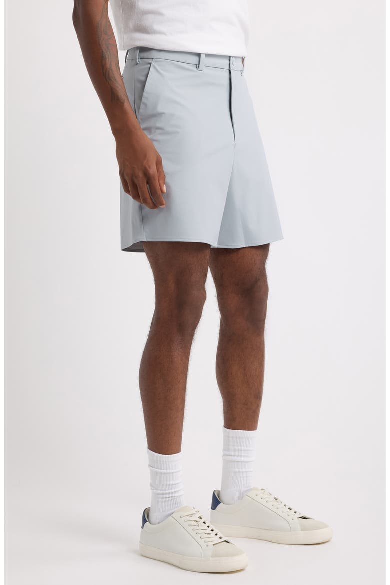 Straight Fit Stretch Bermuda Shorts, Alternate, color, SHELL GREY