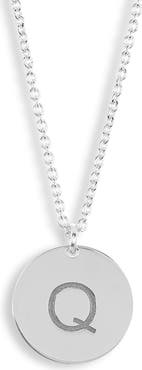 MESHMERISE Initial Disc Pendant Necklace