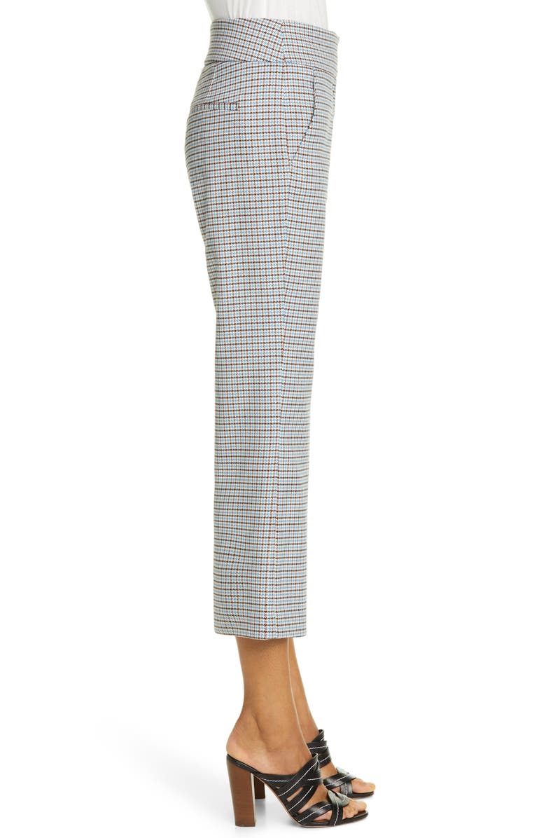 Veronica Beard Cormac Houndstooth Check Crop Trousers, Alternate, color,