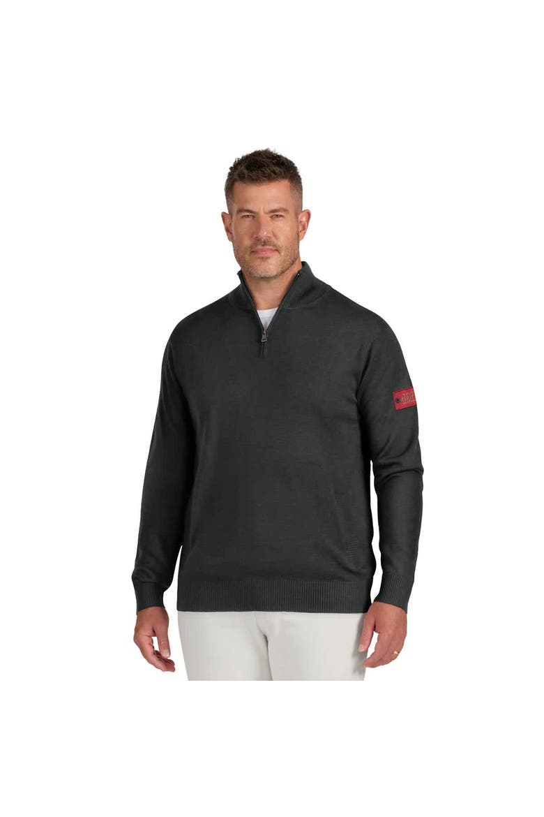Men's J. Palmer Black San Francisco 49ers Franchise Quarter-Zip Sweater, Alternate, color, Black