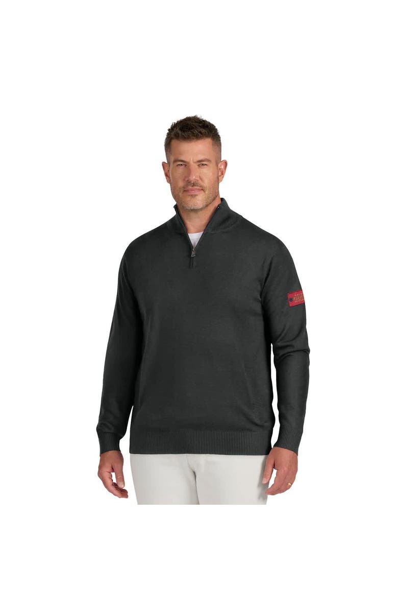 J. Palmer Men's J. Palmer Black San Francisco 49ers Franchise Quarter-Zip Sweater, Alternate, color, Black