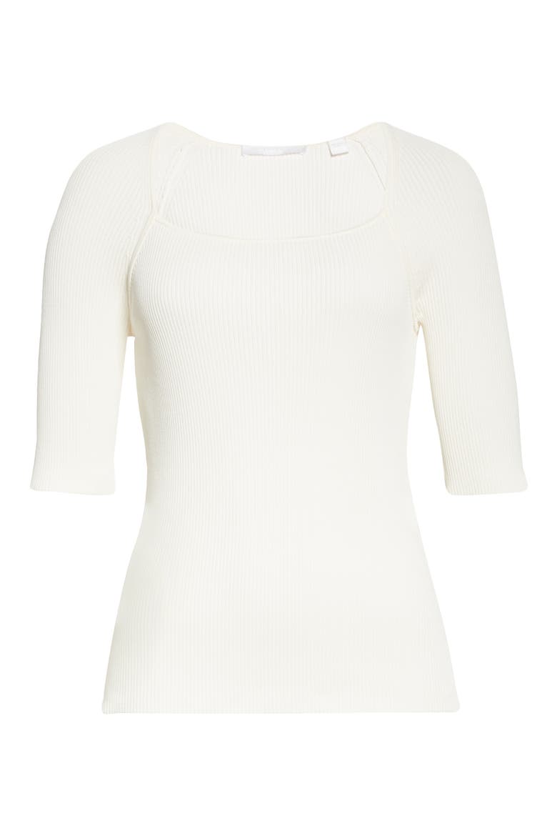 Finula Square Neck Sweater, Alternate, color, SOFT CREAM