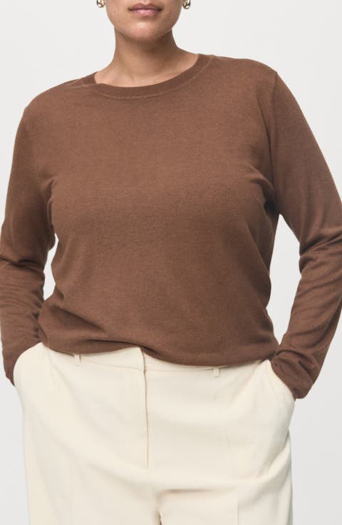 Fine Knit Crewneck Sweater (Regular & Plus)