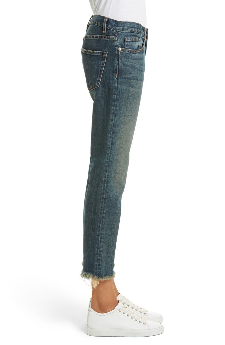 Nili Lotan Raw Edge Crop Boyfriend Jeans, Alternate, color, 