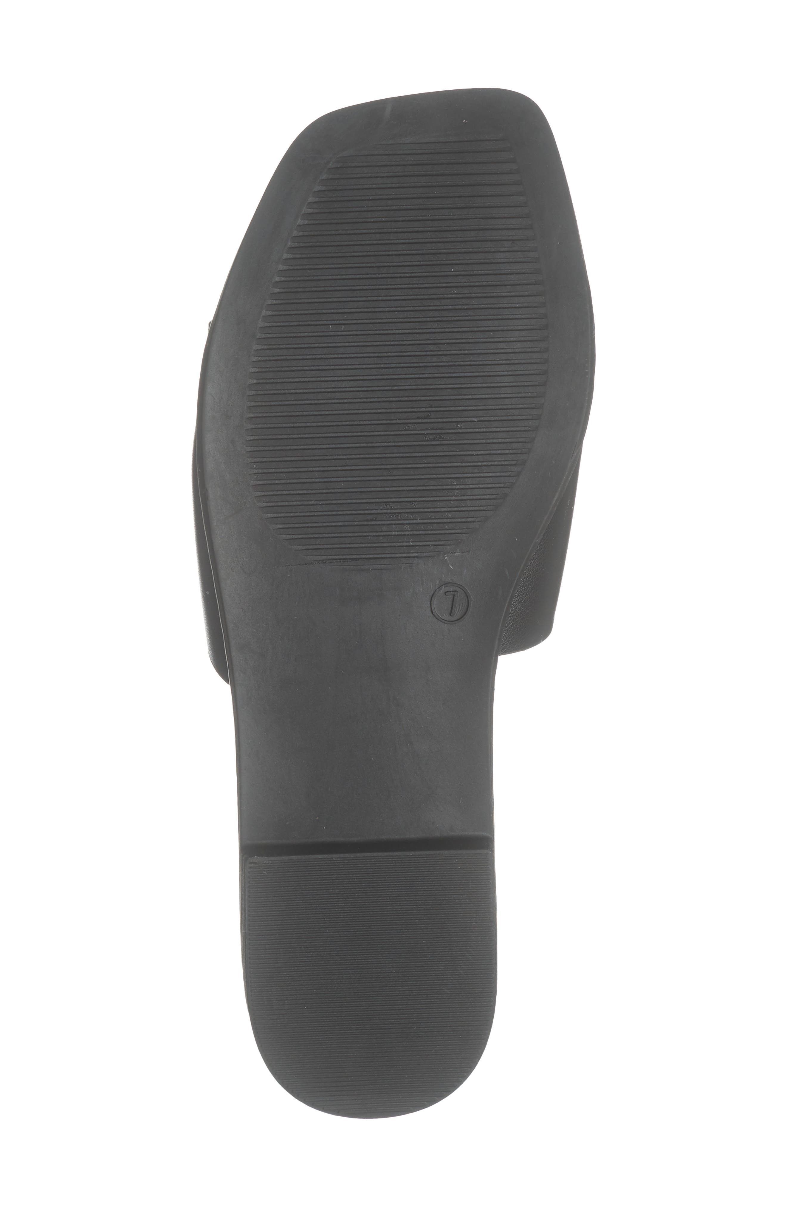 TOP MODA Esme Heart Slide Sandal, Alternate, color, Black Pu