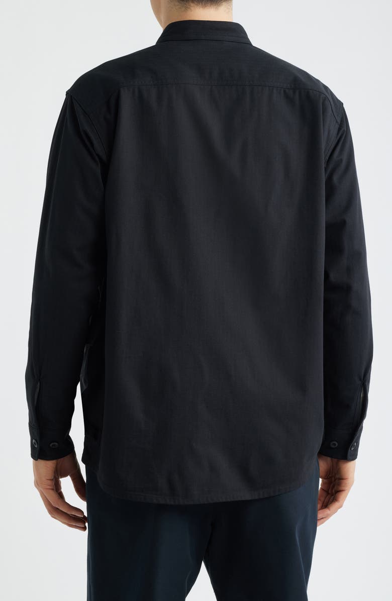 Snow Peak Takibi Herringbone Shirt Jacket, Alternate, color, Black