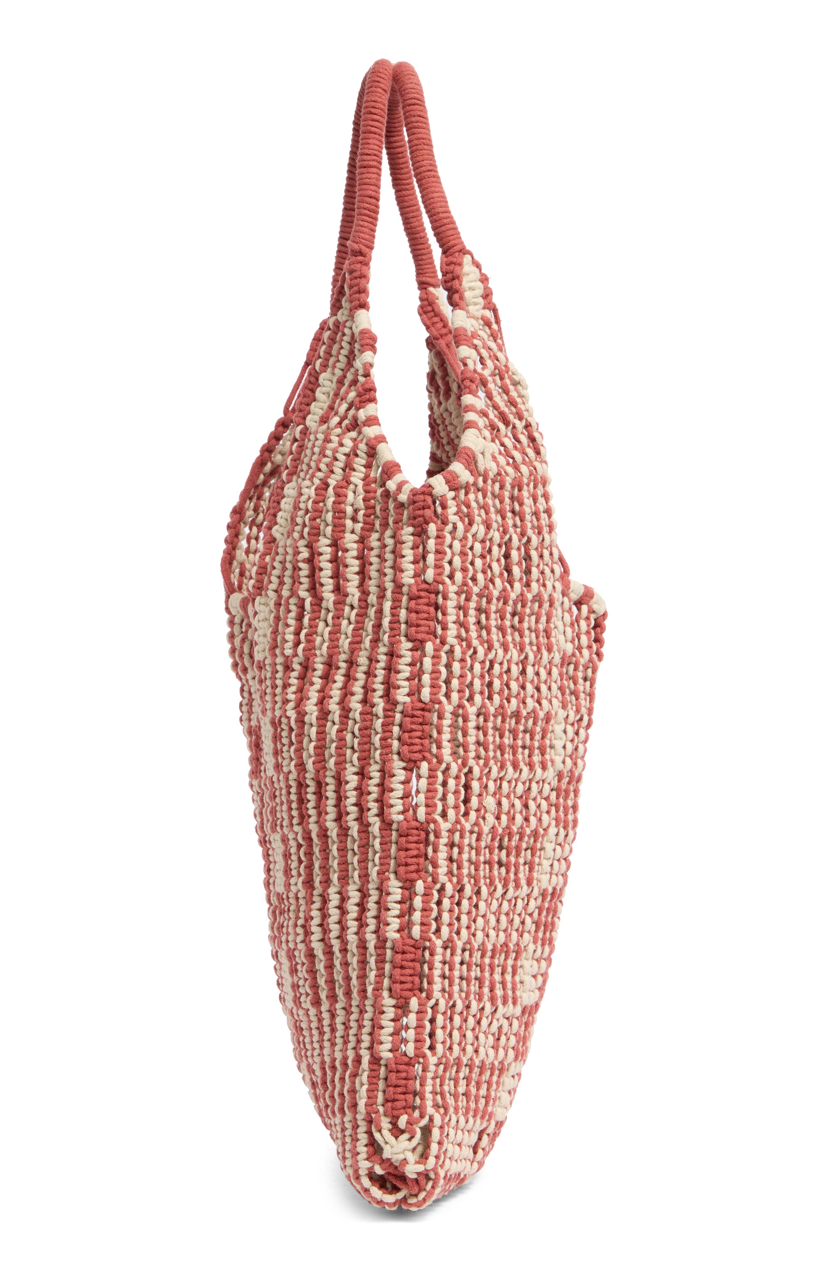 Collection XIIX Macrame Stripe Tote Bag, Alternate, color, Rust Multi