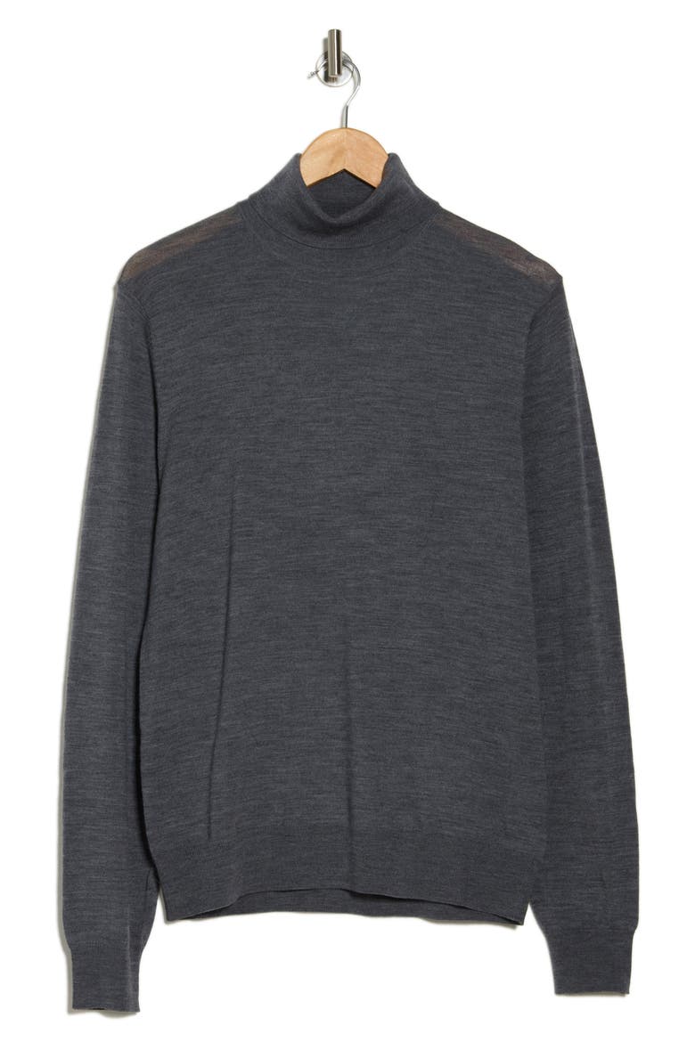 Merino Wool Turtleneck Sweater, Alternate, color, HTRGY