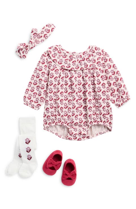Kids' 4-Piece Bubble Bodysuit, Tights, Headband & Shoes Set