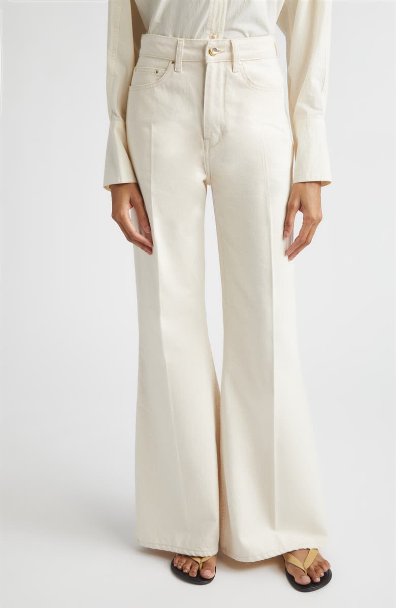 OSSOU Trace Flare Leg Jeans, Main, color, Buff Wash