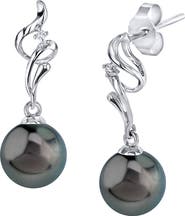 The Pearl Source Tahitian South Sea Pearl & Diamond Aria Earrings