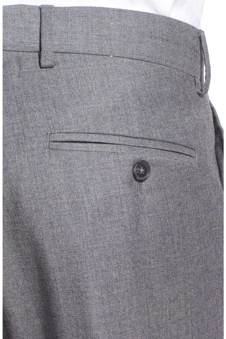 Creased Wool Chinos, Alternate, color, GREY CLOUDY HEATHER