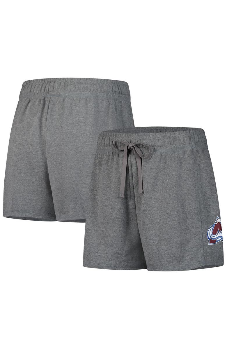 FANATICS Women's Fanatics Heather Gray Colorado Avalanche Logo Shorts, Main, color, Heather Gray