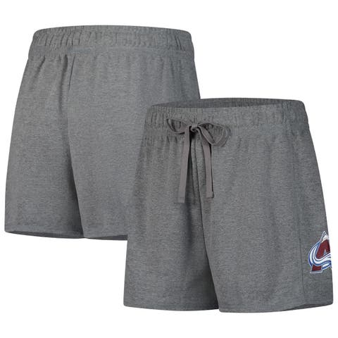 Women's Fanatics Heather Gray Colorado Avalanche Logo Shorts