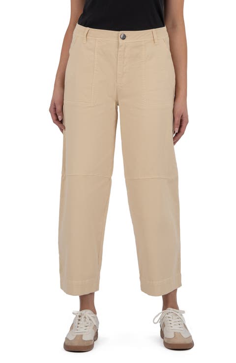 Ashton Crop Barrel Linen Blend Pants