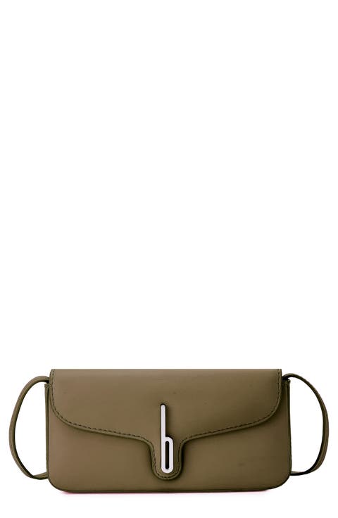 Mini Claudia Pebble Leather Crossbody Bag