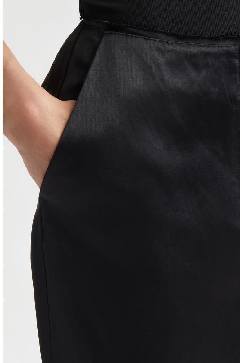 Easy Raw Edge Straight Leg Pants, Alternate, color, BLACK