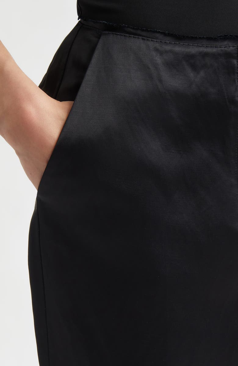 TOTEME Easy Raw Edge Straight Leg Pants, Alternate, color, Black