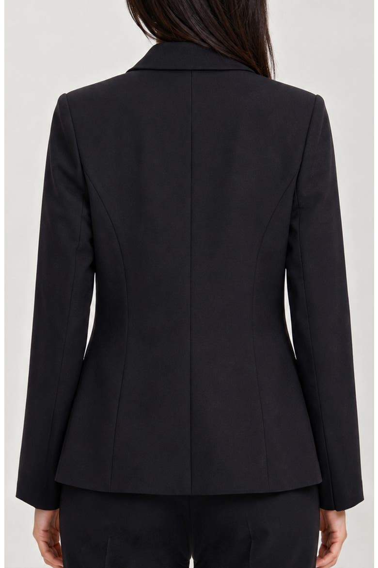 Imitation Pearl Detail Blazer, Alternate, color, BLACK