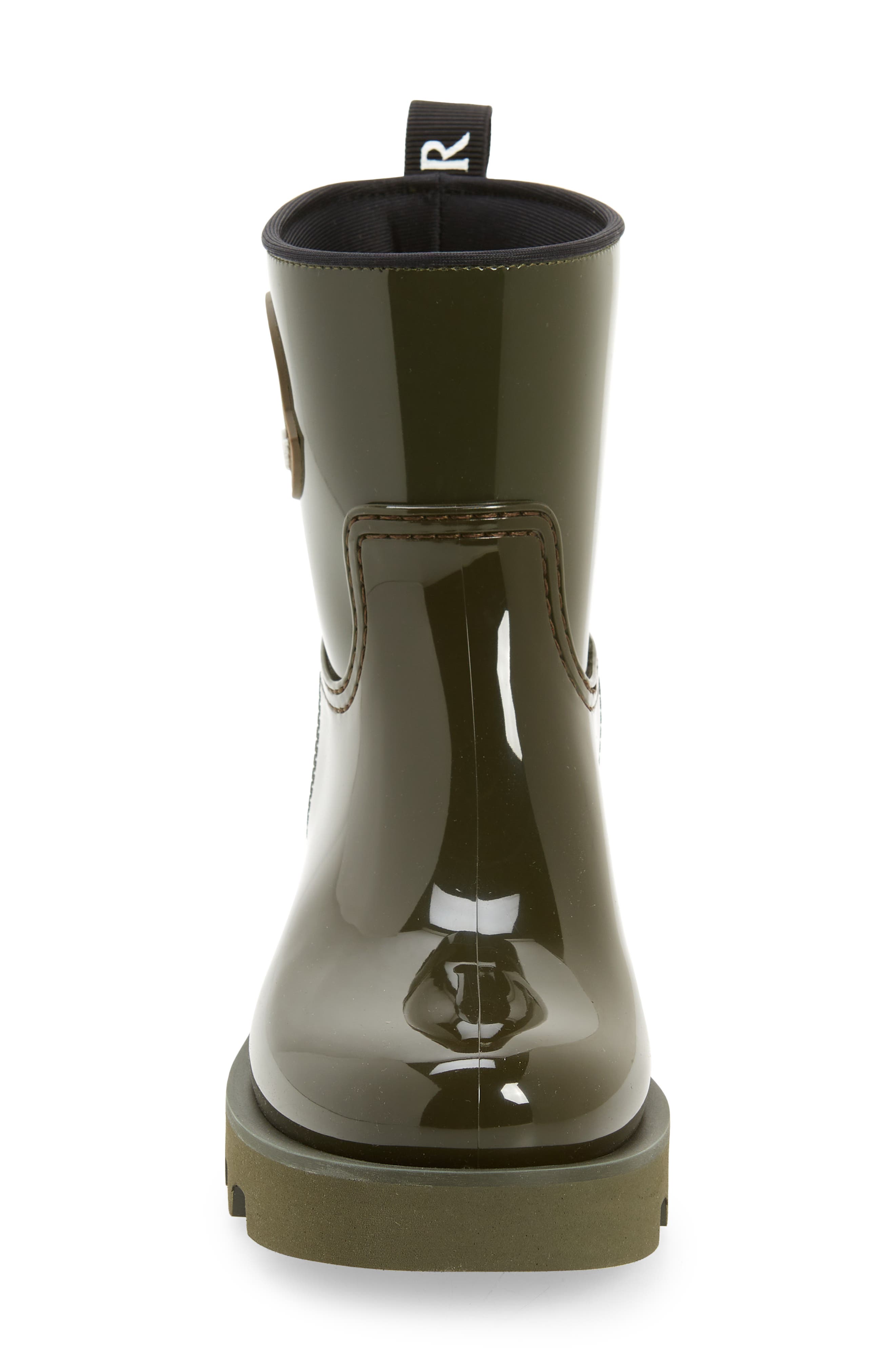 Ginette Logo Waterproof Rain Boot, Alternate, color, MILITARY
