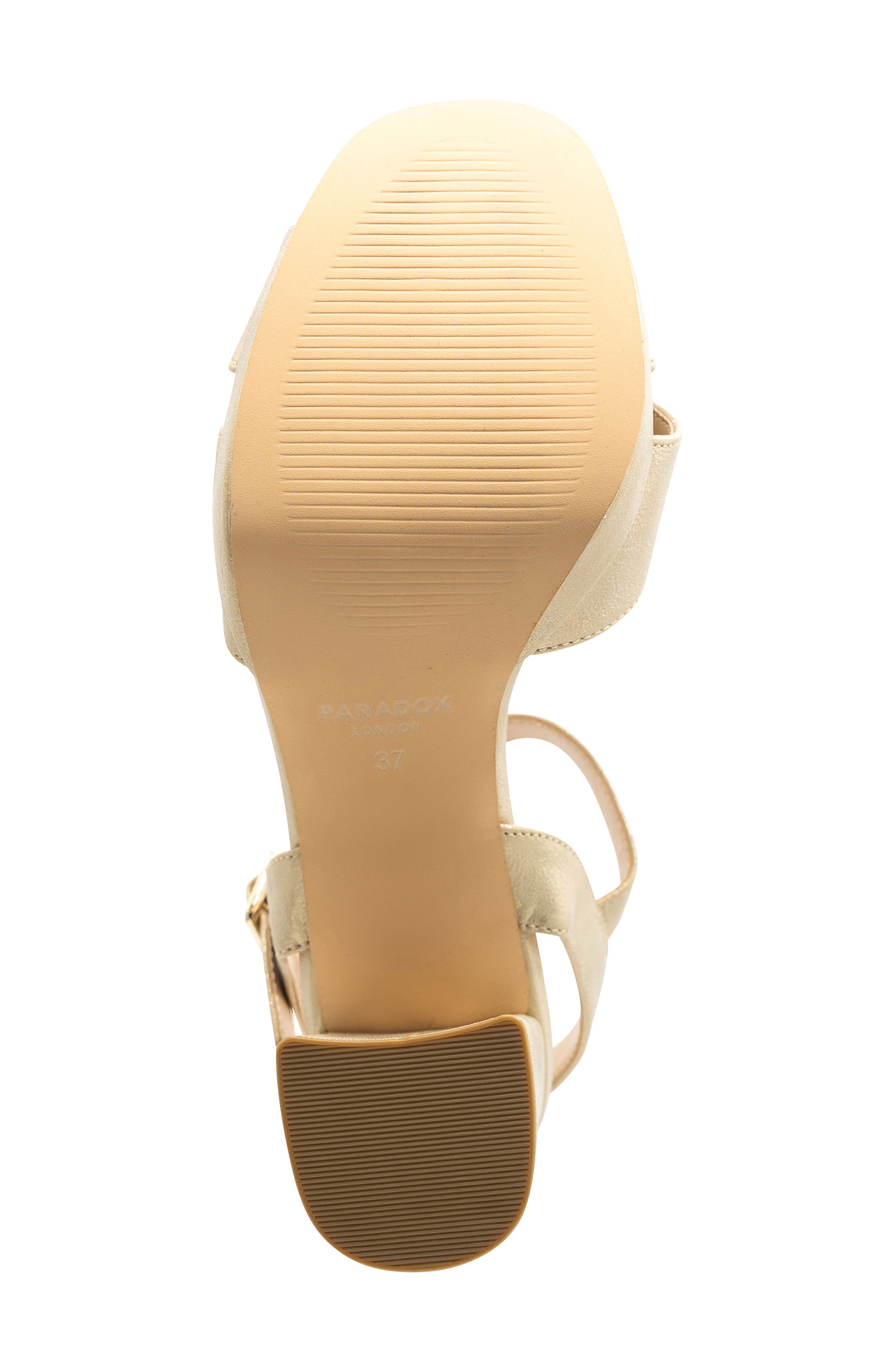 Landon Ankle Strap Platform Sandal, Alternate, color, CHAMPAGNE