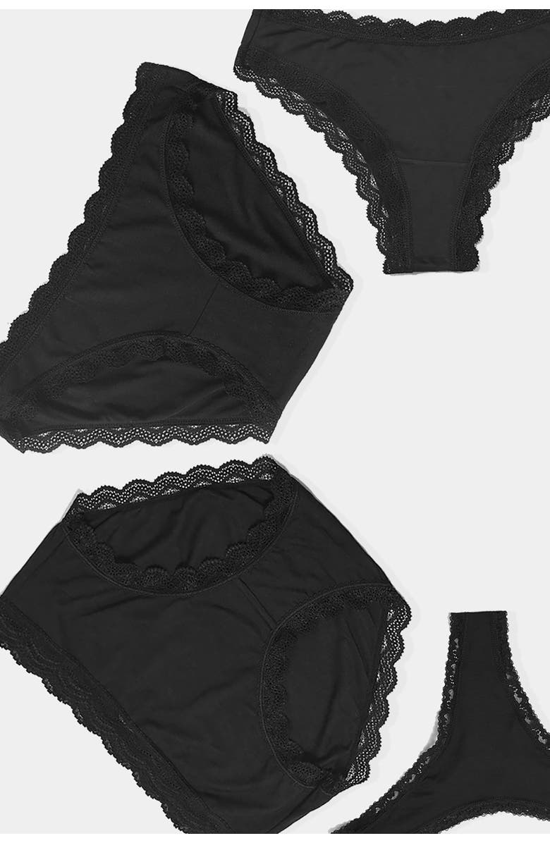 Stripe & Stare All Styles Knicker Box, Main, color, Black