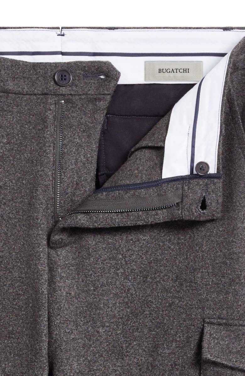 Bugatchi Wool Blend Cargo Pants, Alternate, color, Zinc