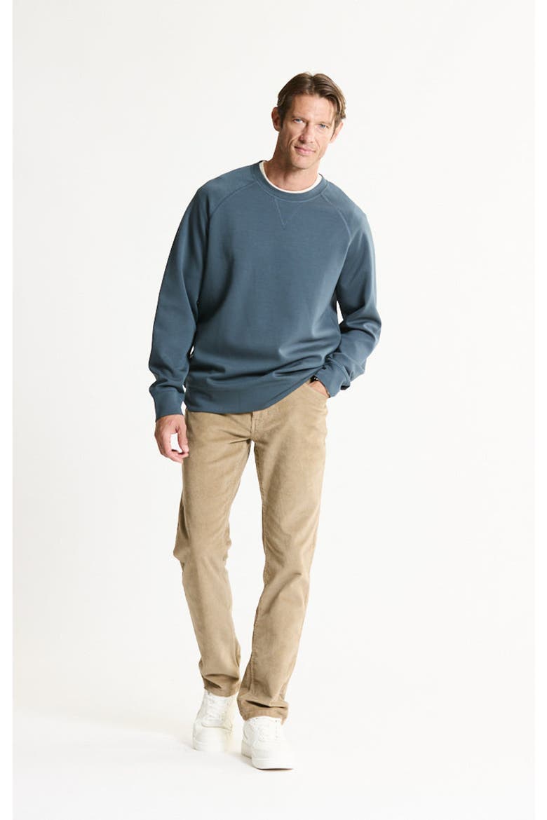 Micro Stripe Raglan Crewneck, Alternate, color, DARK TEAL