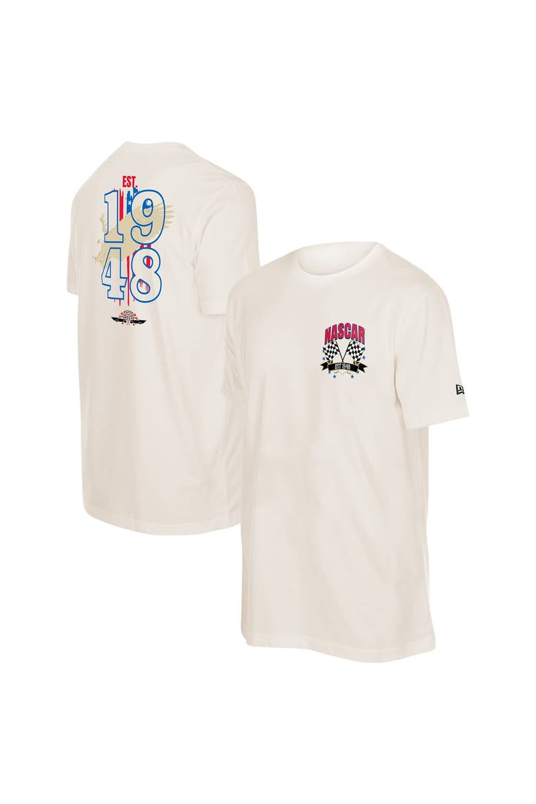 Men's New Era Cream NASCAR Est. 1948 T-Shirt, Main, color, Cream