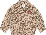 Huxbaby Very Cherry Leopard Print Denim Jacket
