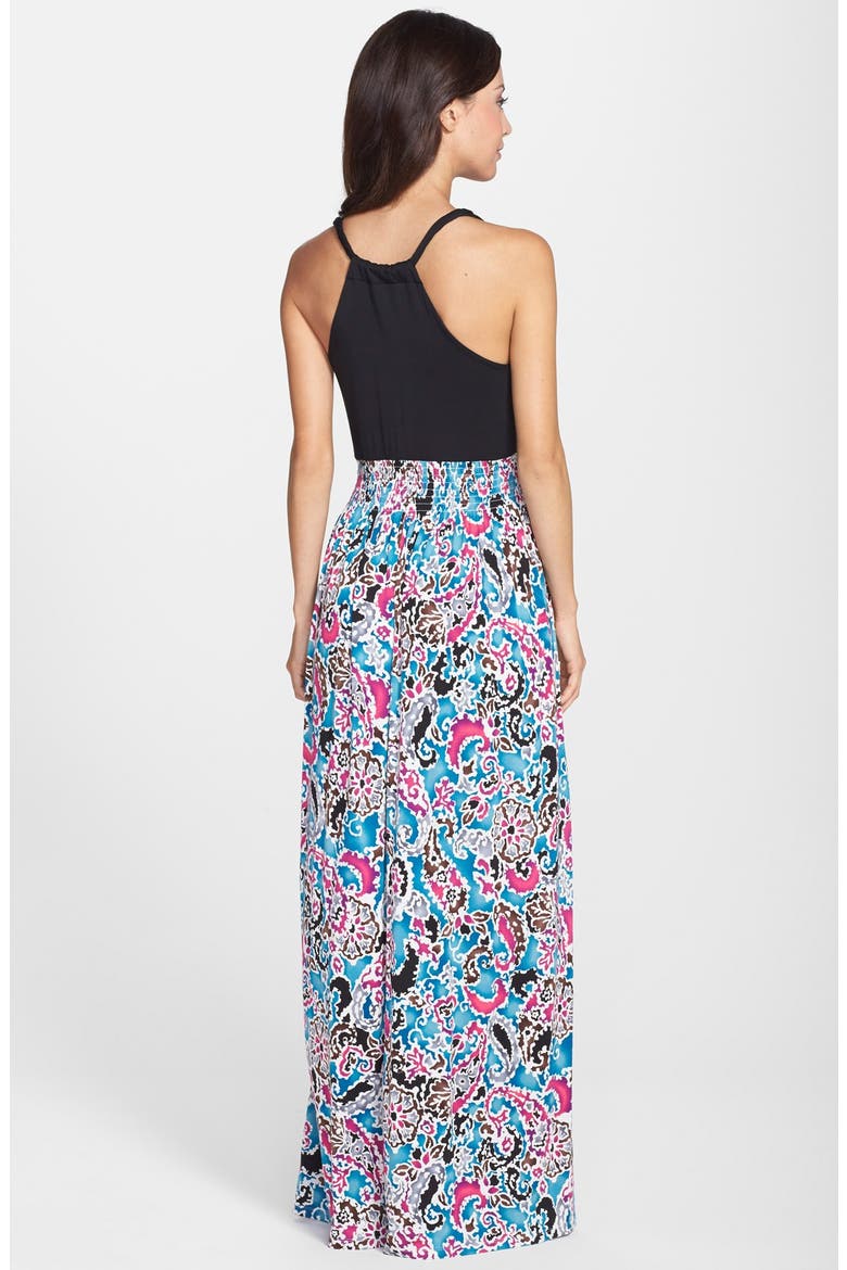 Printed Maxi Dress (Nordstrom Exclusive), Alternate, color, BLUE MULTI