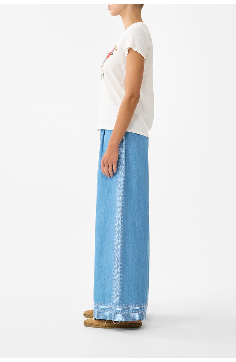 Camilla Slim Fit Round Neck T-Shirt - White, Alternate, color, Olé Olé