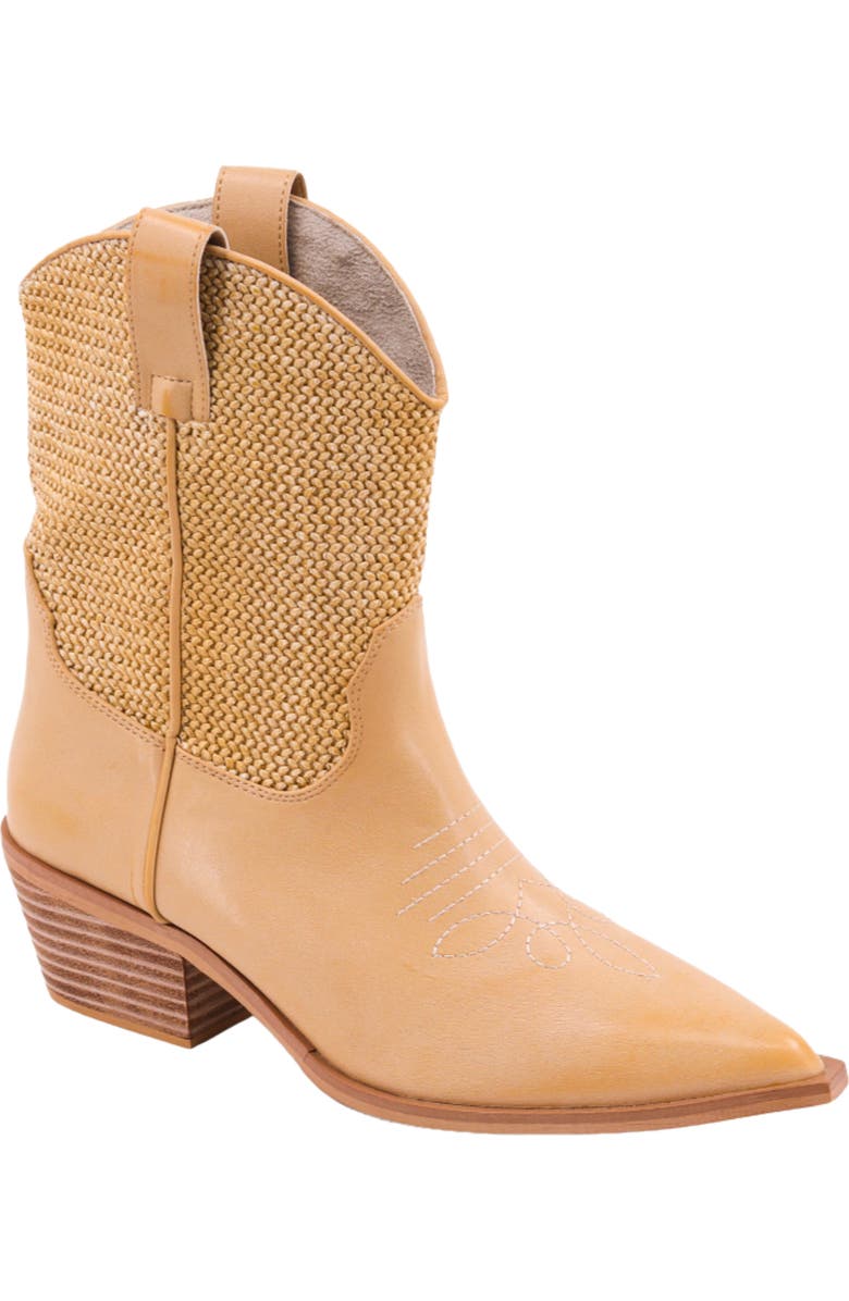 SHUSHOP Zahara Western Boot, Main, color, Natural Woven