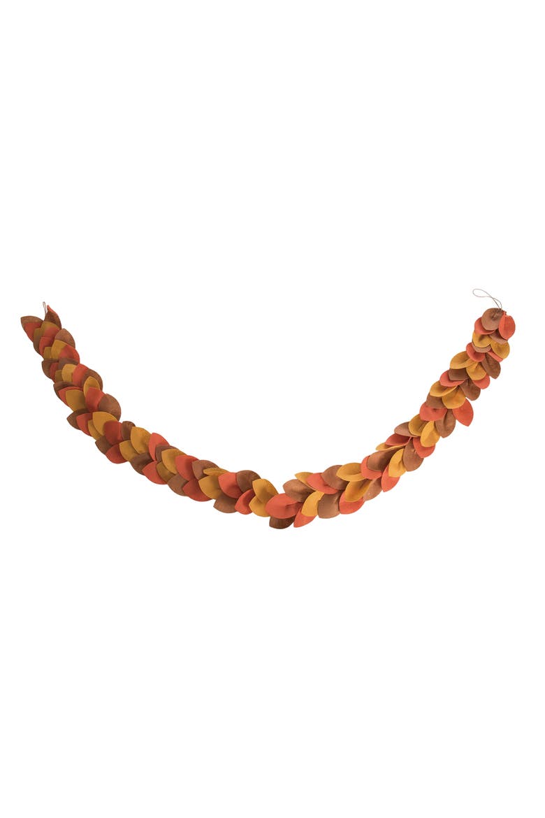 Felt Thanksgiving Leaf Garland - Multicolor Fall Harvest Decor for Indoor Use and Gift Giving - Celebrate in Style!, Main, color, Multicolored