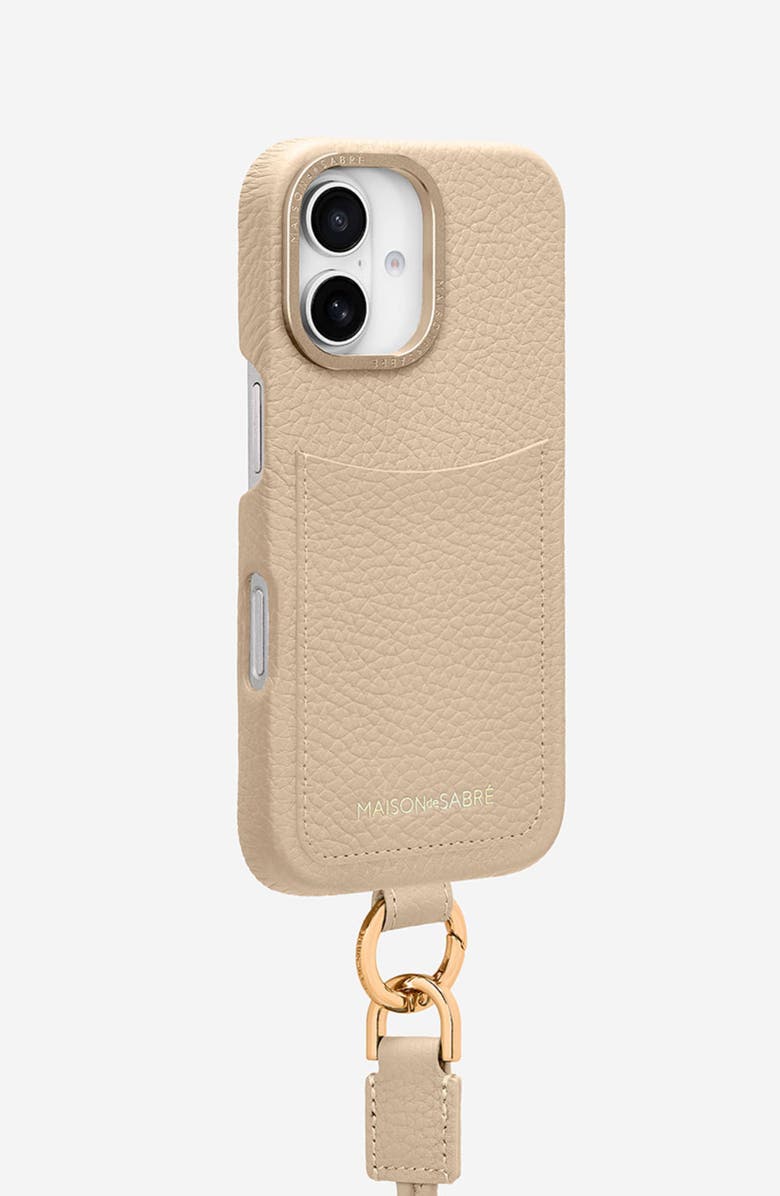 MAISON de SABRÉ Sling Phone Case, Alternate, color, Saharan Nude