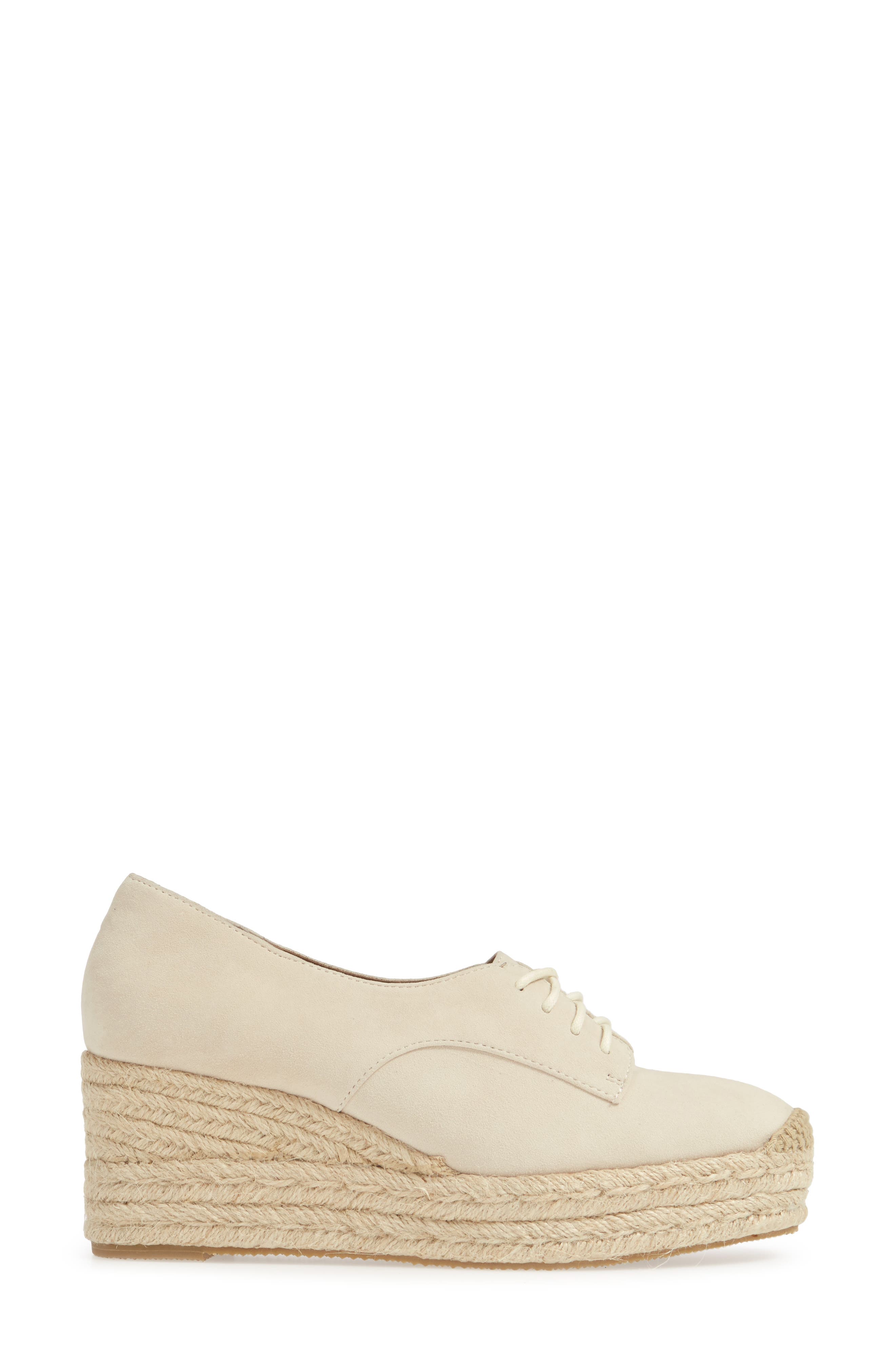 Bettye Muller Concepts Regina Espadrille Derby, Alternate, color, Cream Suede