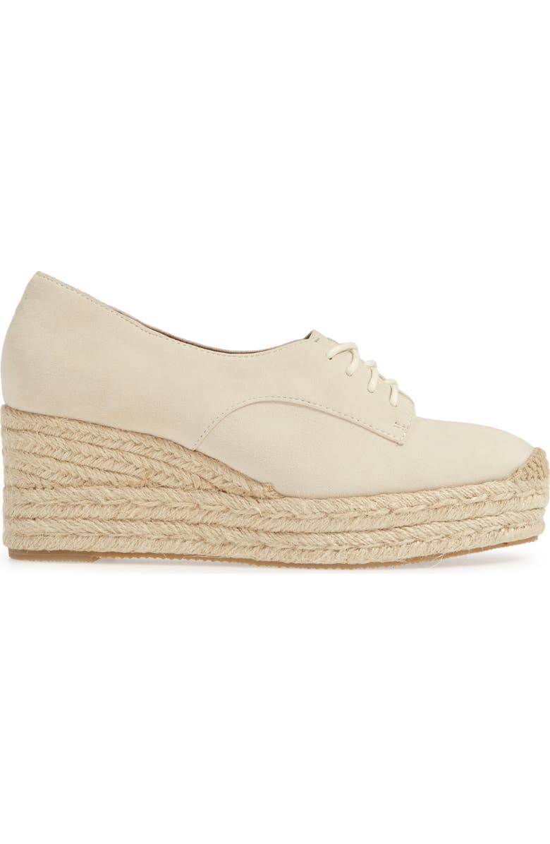 Bettye Muller Concepts Regina Espadrille Derby, Alternate, color, Cream Suede