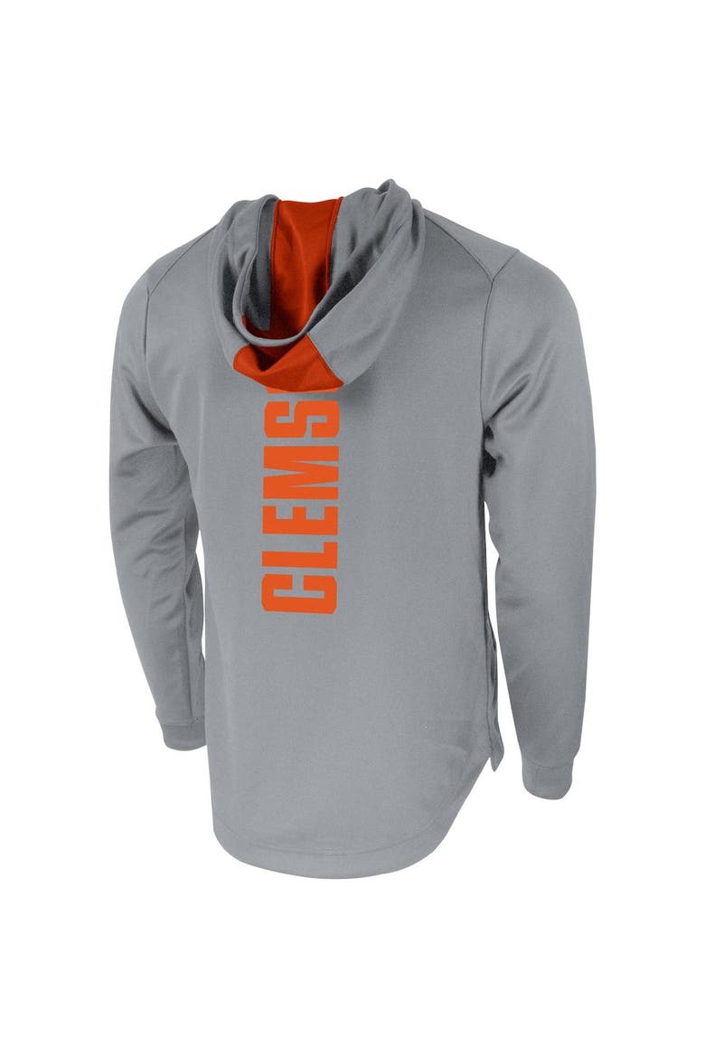 Men's Nike Gray Clemson Tigers 2-Hit Performance Pullover Hoodie, Alternate, color, Gray