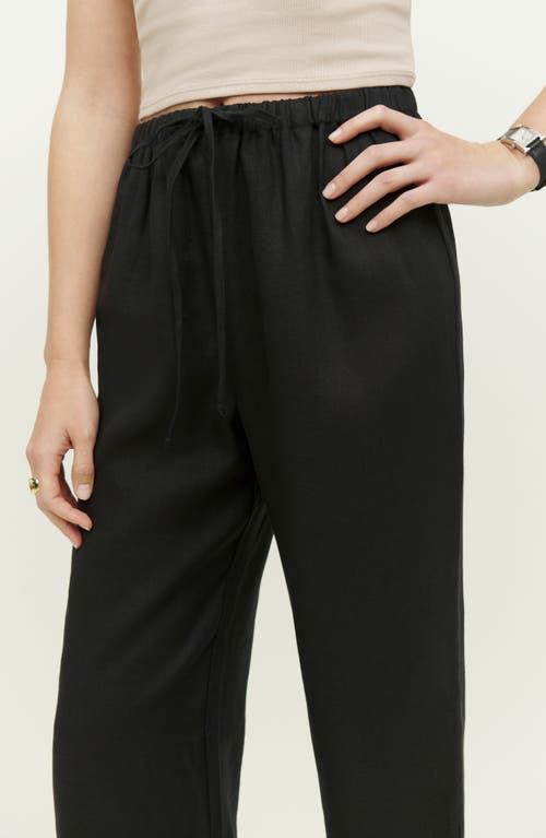 Reformation Olina Tie Waist Pants In Black