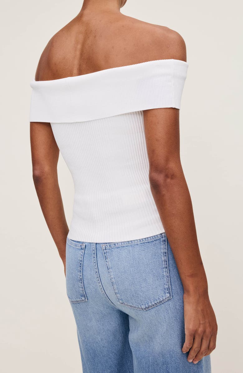 DL1961 Off the Shoulder Rib Top, Alternate, color, White