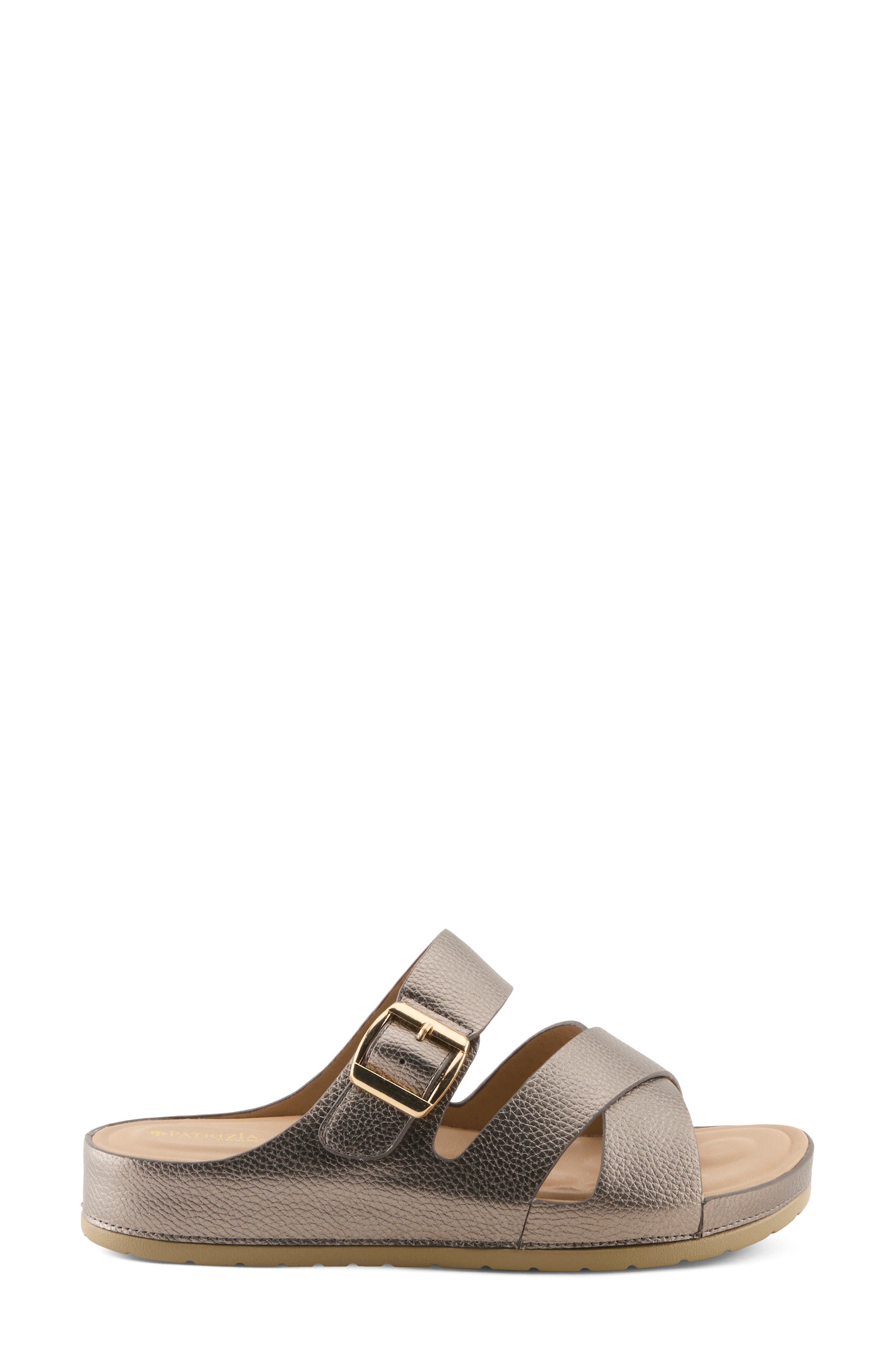 Eliza Slide Sandal, Alternate, color, PEWTER