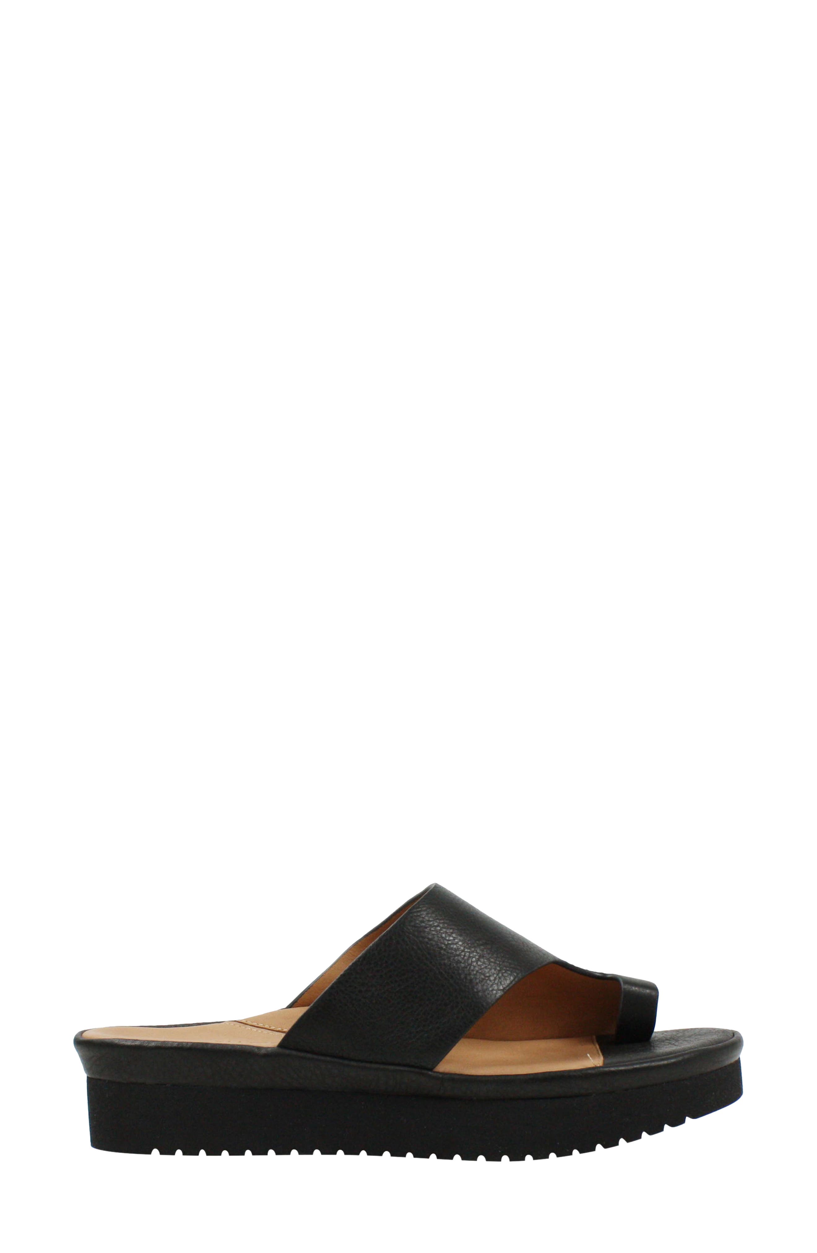 L'Amour des Pieds Ahlina Platform Sandal, Alternate, color, Black Lamba