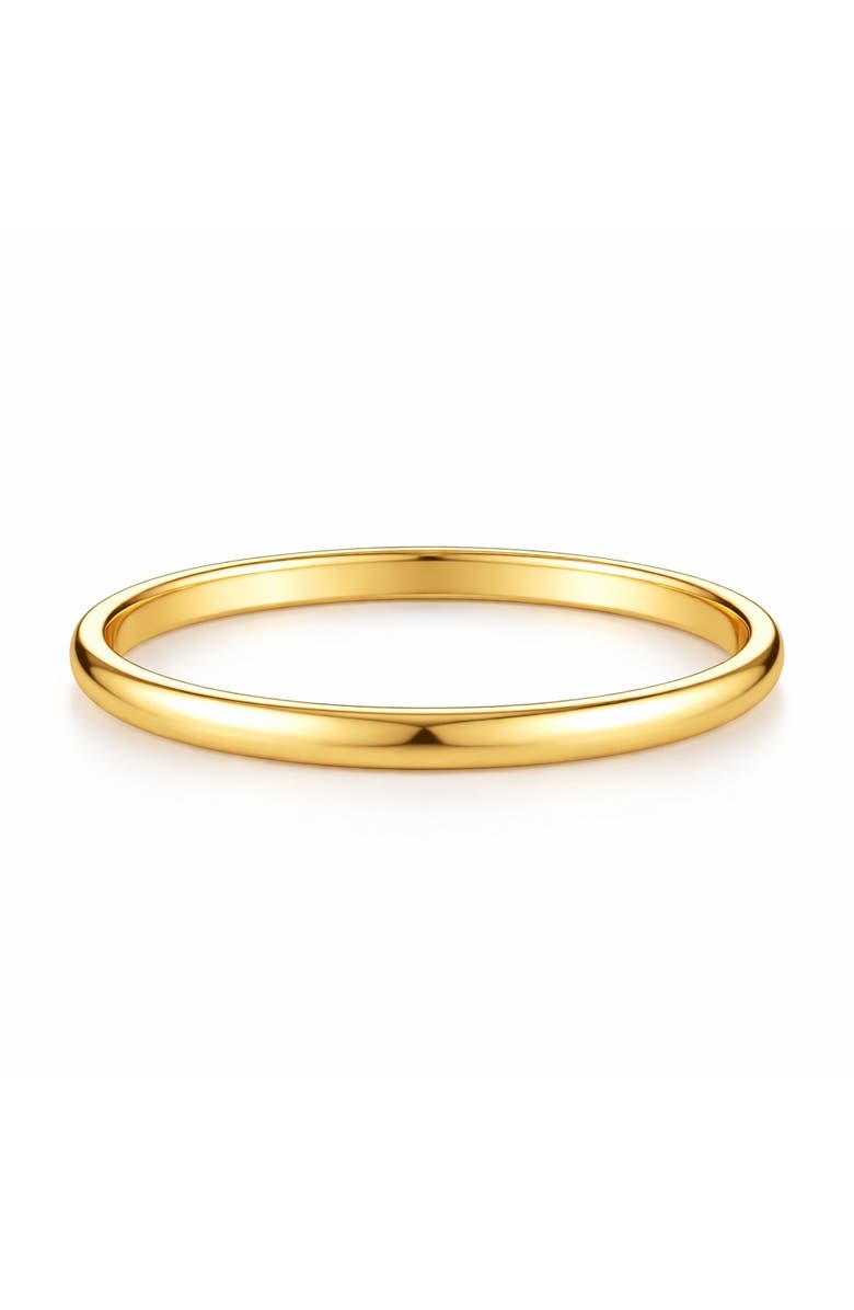 Donatello Gian Gold-Tone Sterling Silver Thin Wedding Band, Main, color, Gold