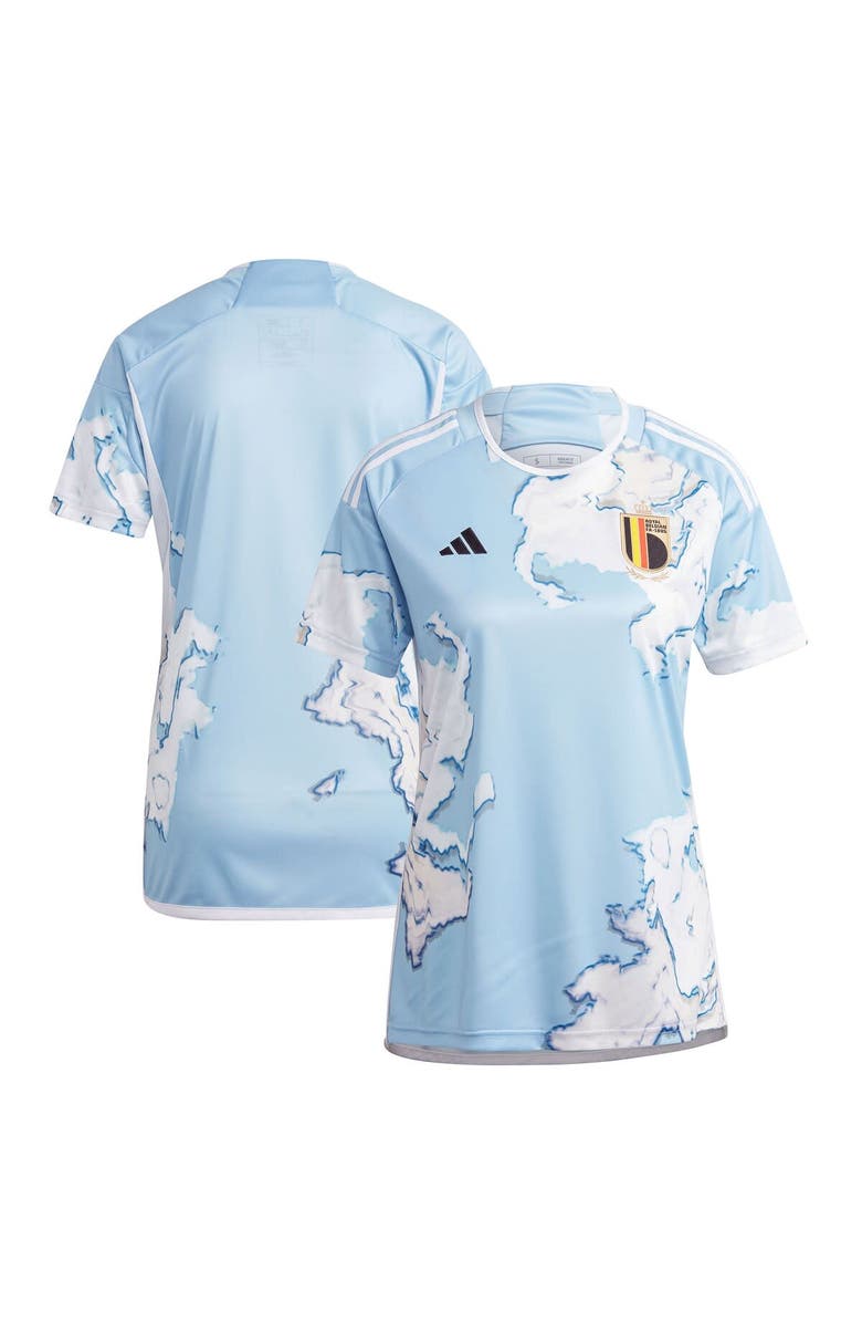 adidas Women's adidas  Light Blue Belgium Women's National Team 2023 Away Replica Jersey, Main, color, Light Blue