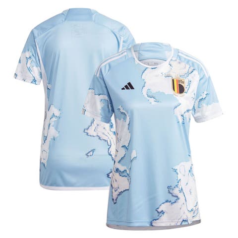 Women's adidas  Light Blue Belgium Women's National Team 2023 Away Replica Jersey