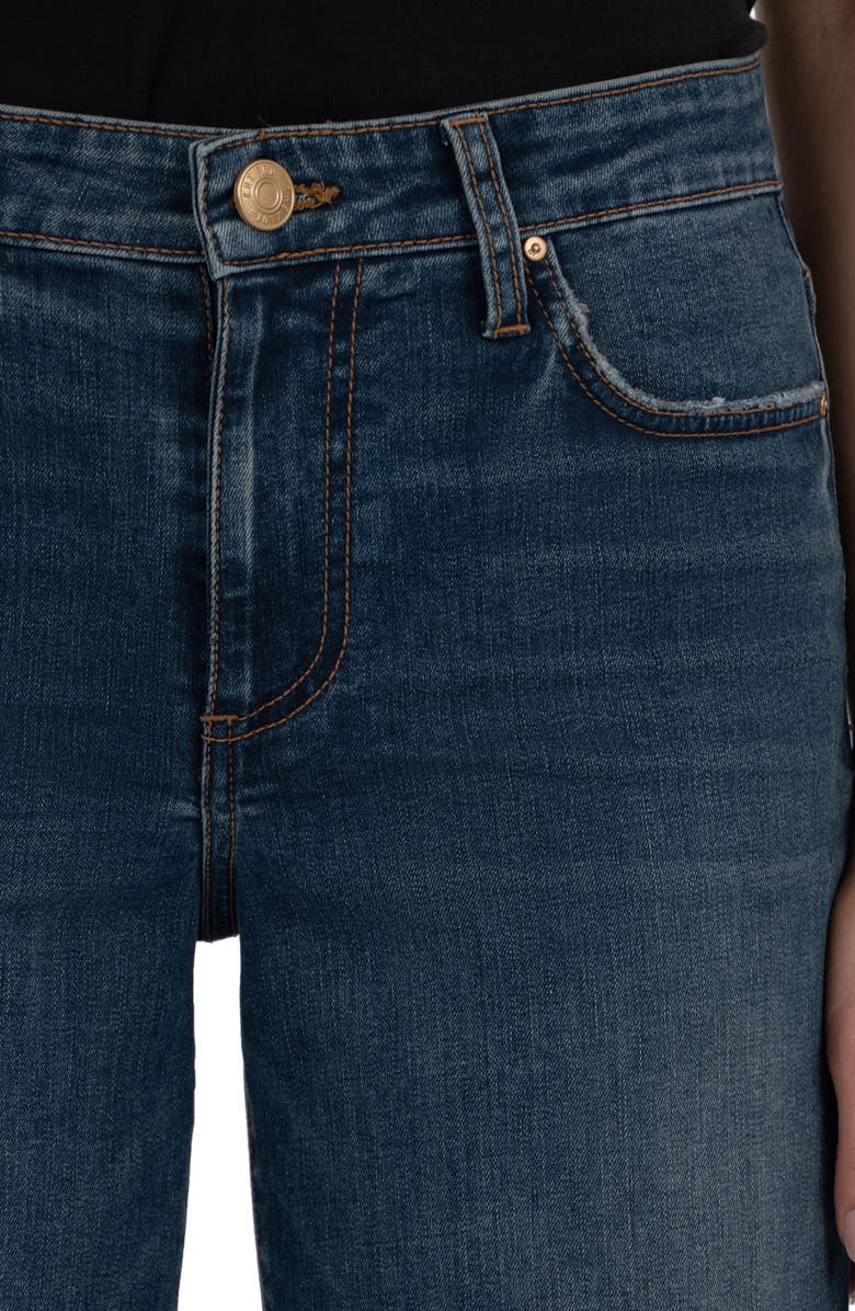 KUT from the Kloth High Waist Raw Hem Wide Leg Jeans, Alternate, color, Playfullness