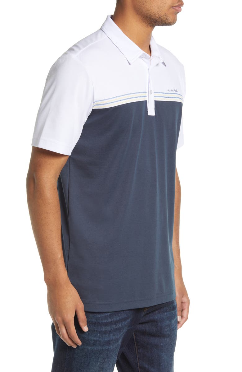 TravisMathew Real Stuff Stripe Cotton Blend Polo, Alternate, color, 